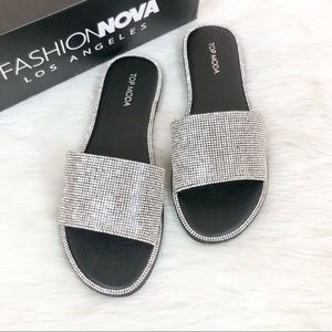 Fashion Nova | Rhinestone Slides 💕